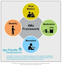 4Ms Framework ​of an Age-Friendly Health System (no descriptions)